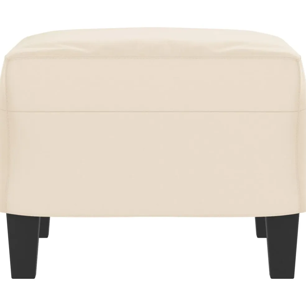 vidaXL Voetenbank 60x50x41 cm microvezelstof beige