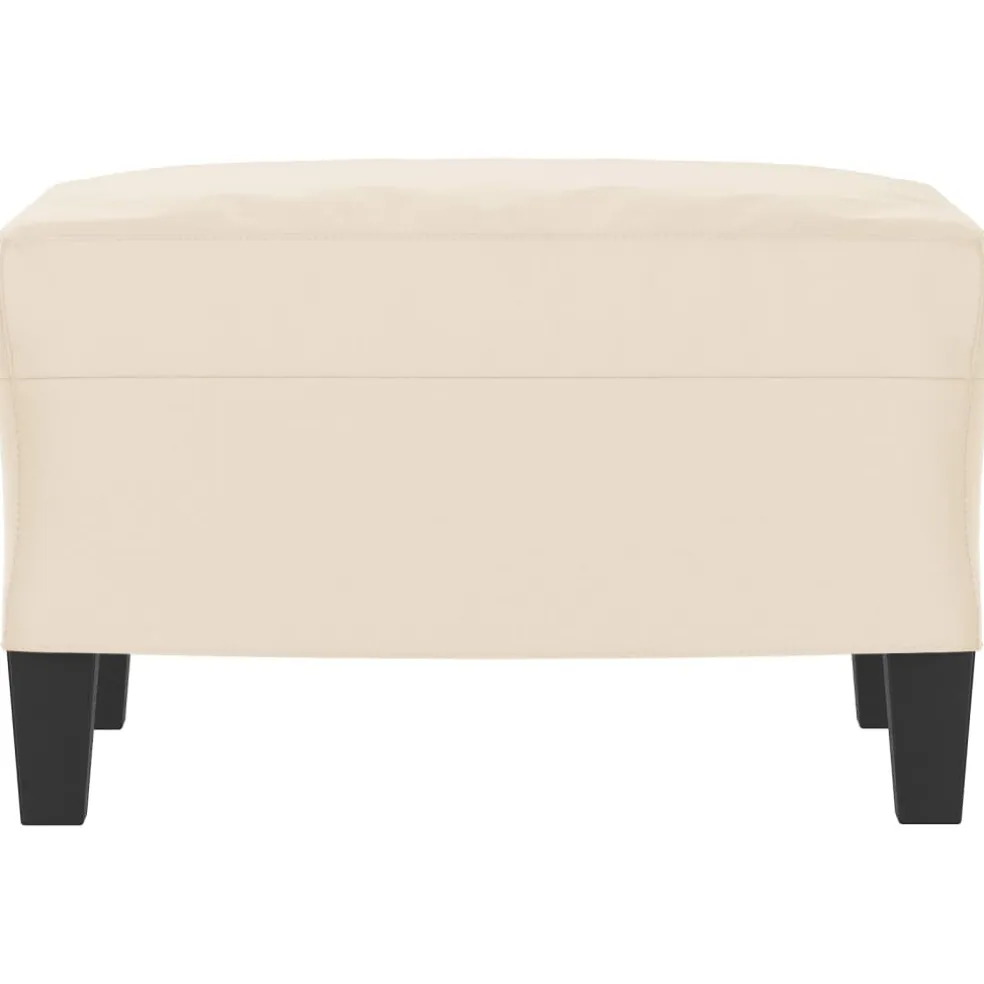 vidaXL Voetenbank 60x50x41 cm microvezelstof beige