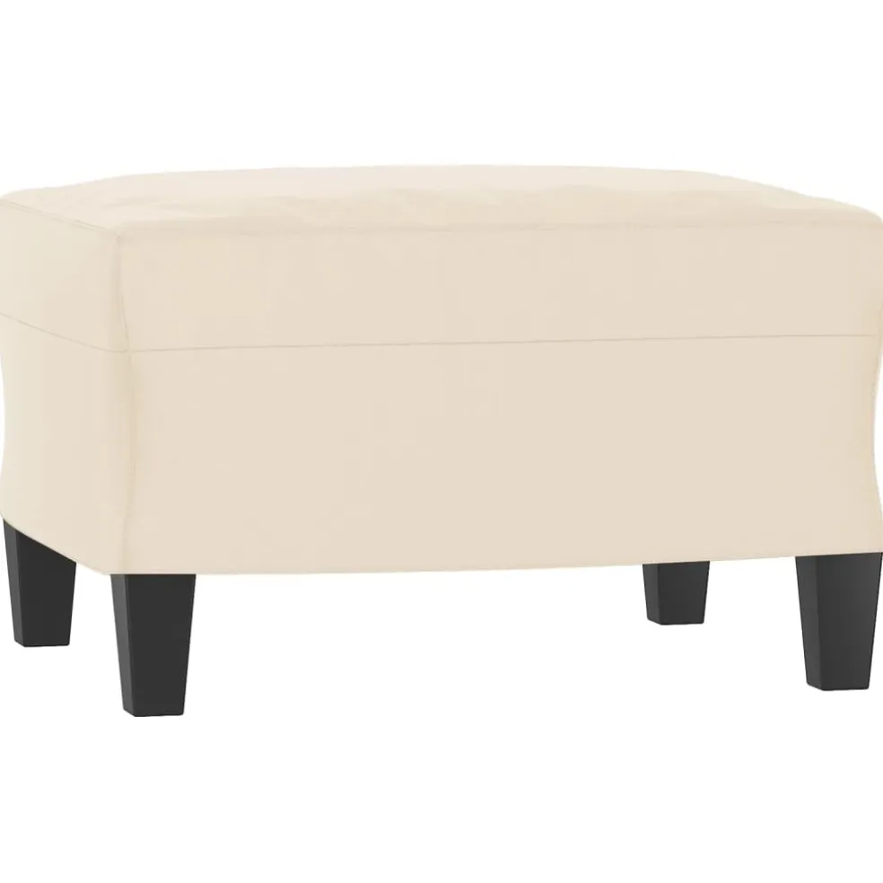 vidaXL Voetenbank 60x50x41 cm microvezelstof beige