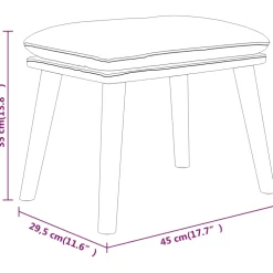 vidaXL Voetenbank 45x29,5x35 cm stof bruin