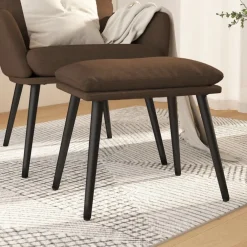 vidaXL Voetenbank 45x29,5x35 cm stof bruin