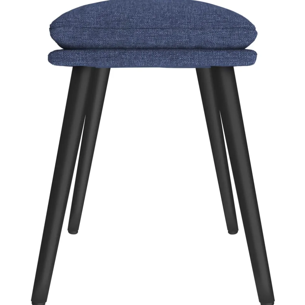 vidaXL Voetenbank 45x29,5x35 cm stof blauw