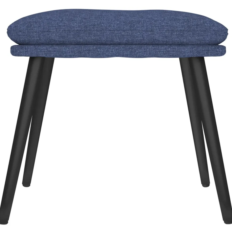 vidaXL Voetenbank 45x29,5x35 cm stof blauw