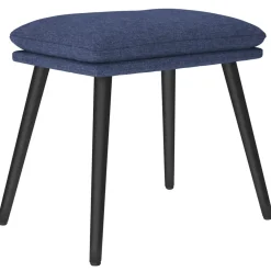 vidaXL Voetenbank 45x29,5x35 cm stof blauw