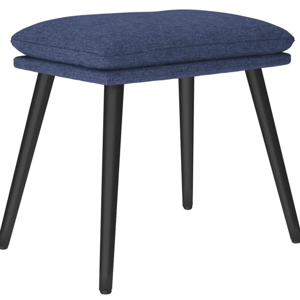 vidaXL Voetenbank 45x29,5x35 cm stof blauw