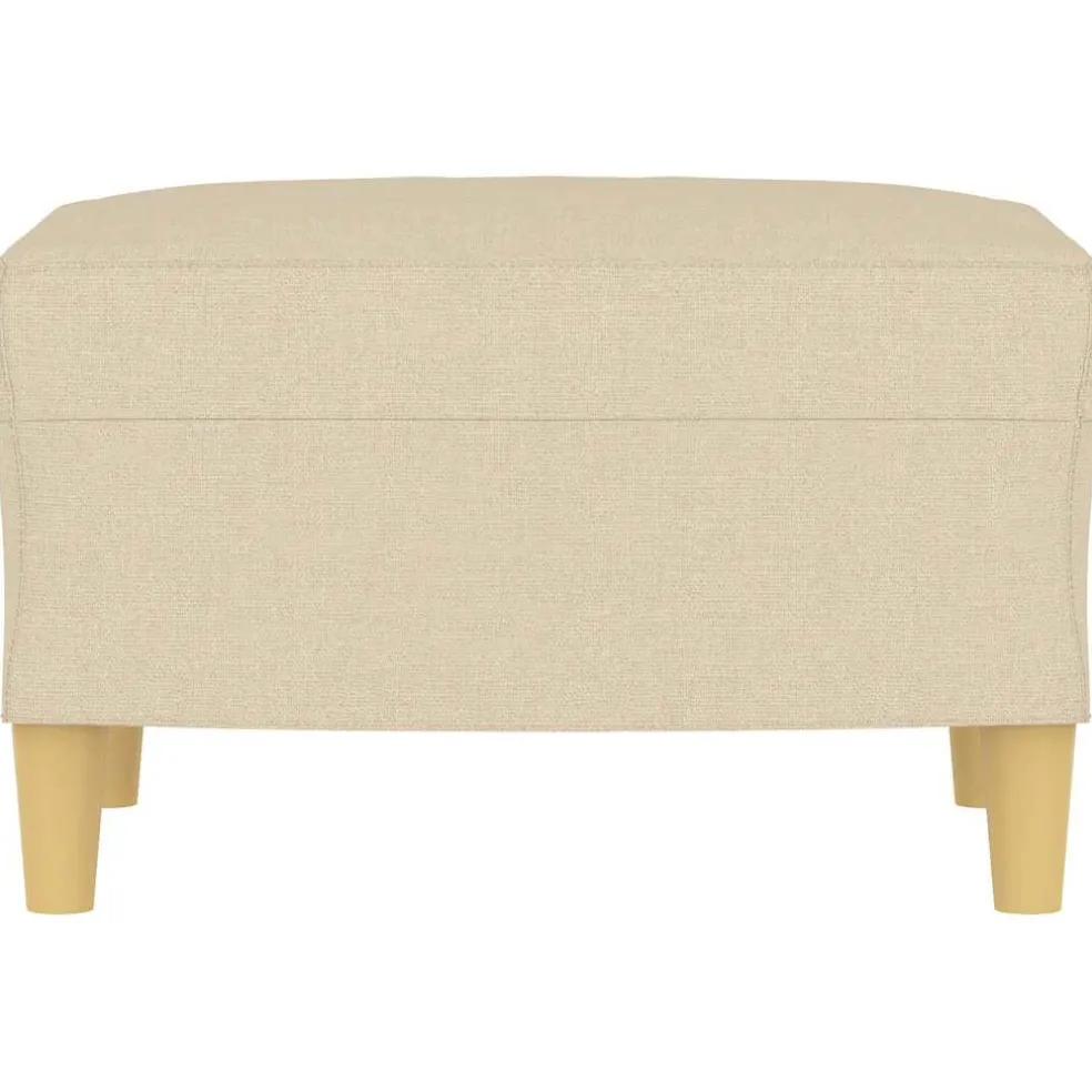 vidaXL Voetenbank 60x50x41 cm stof crèmekleurig