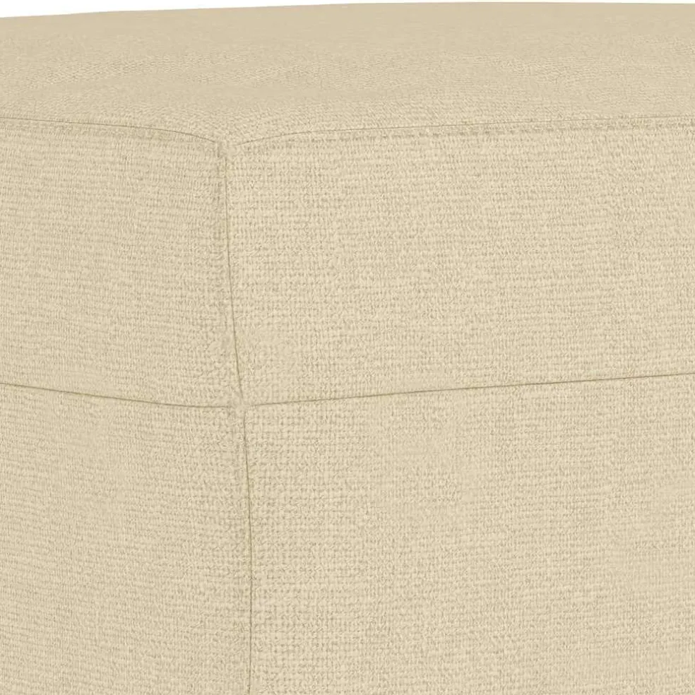 vidaXL Voetenbank 60x50x41 cm stof crèmekleurig