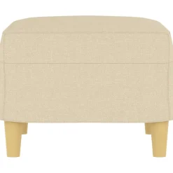 vidaXL Voetenbank 60x50x41 cm stof crèmekleurig