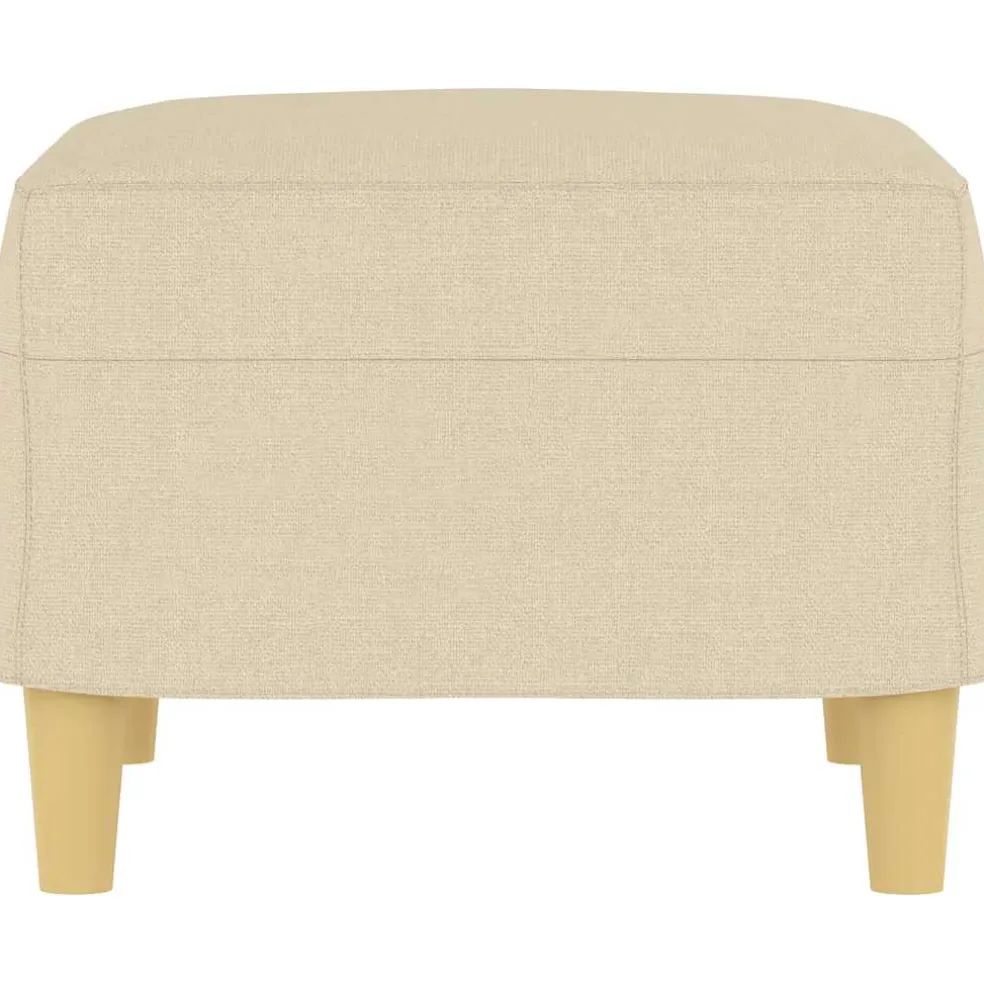 vidaXL Voetenbank 60x50x41 cm stof crèmekleurig