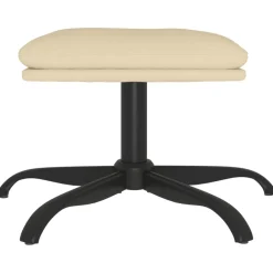 vidaXL Voetenbank 60x60x36 cm stof crèmekleurig