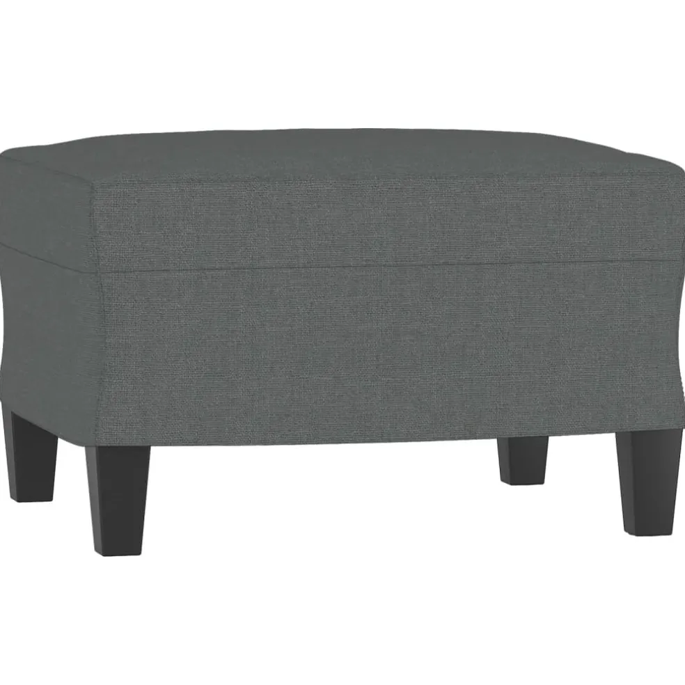 vidaXL Voetenbank 60x50x41 cm stof donkergrijs