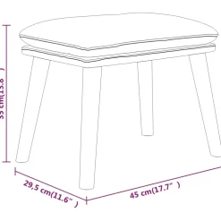 vidaXL Voetenbank 45x29,5x35 cm stof donkergrijs