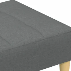 vidaXL Voetenbank 77x55x31 cm stof donkergrijs