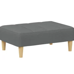 vidaXL Voetenbank 77x55x31 cm stof donkergrijs