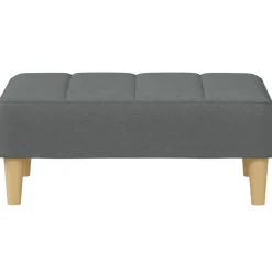 vidaXL Voetenbank 77x55x31 cm stof donkergrijs