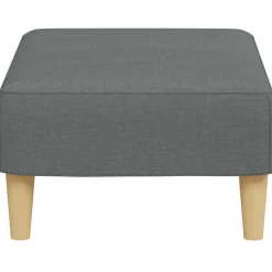 vidaXL Voetenbank 77x55x31 cm stof donkergrijs
