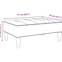 vidaXL Voetenbank 45x29,5x35 cm stof donkergroen