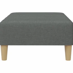 vidaXL Voetenbank 77x55x31 cm stof donkergrijs