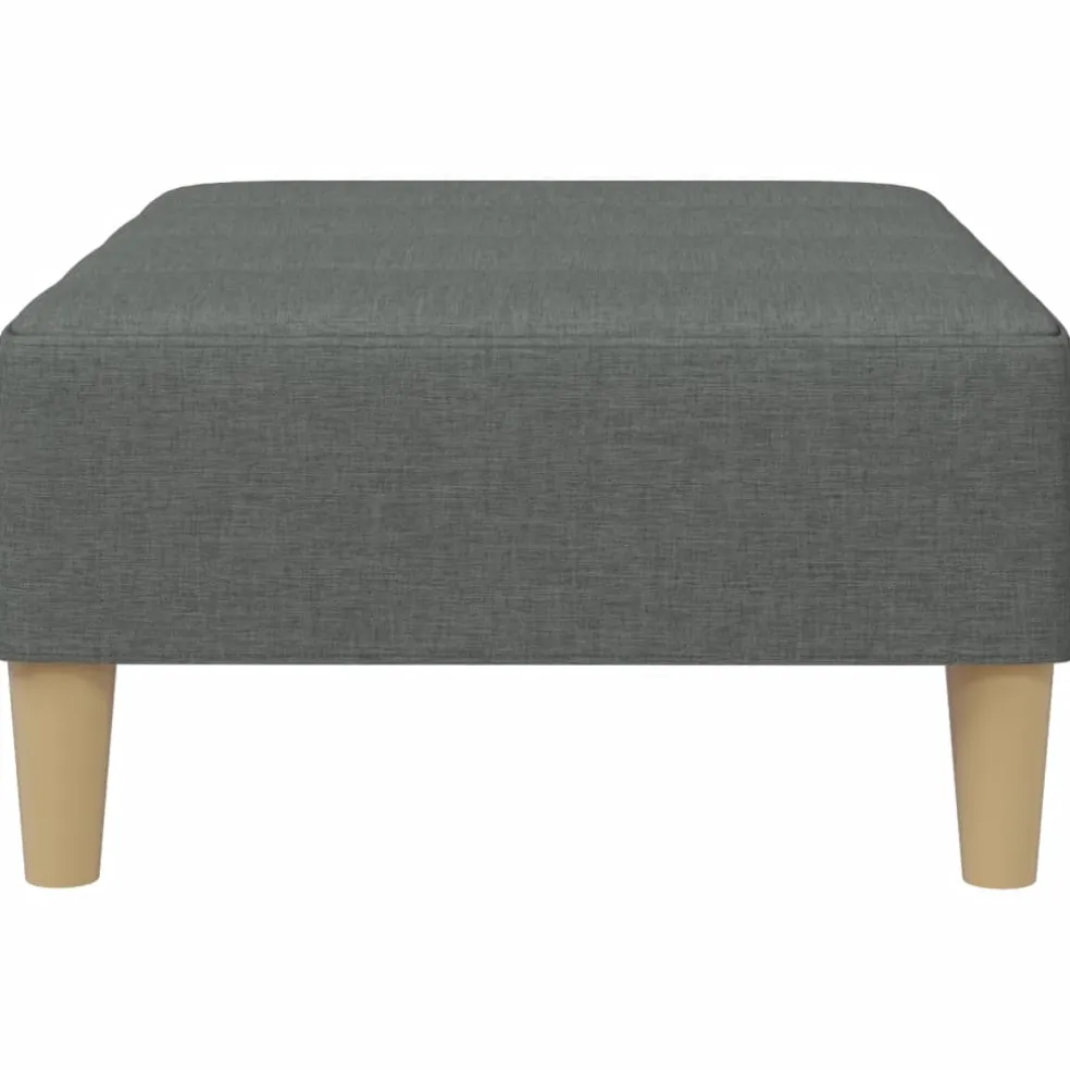 vidaXL Voetenbank 77x55x31 cm stof donkergrijs