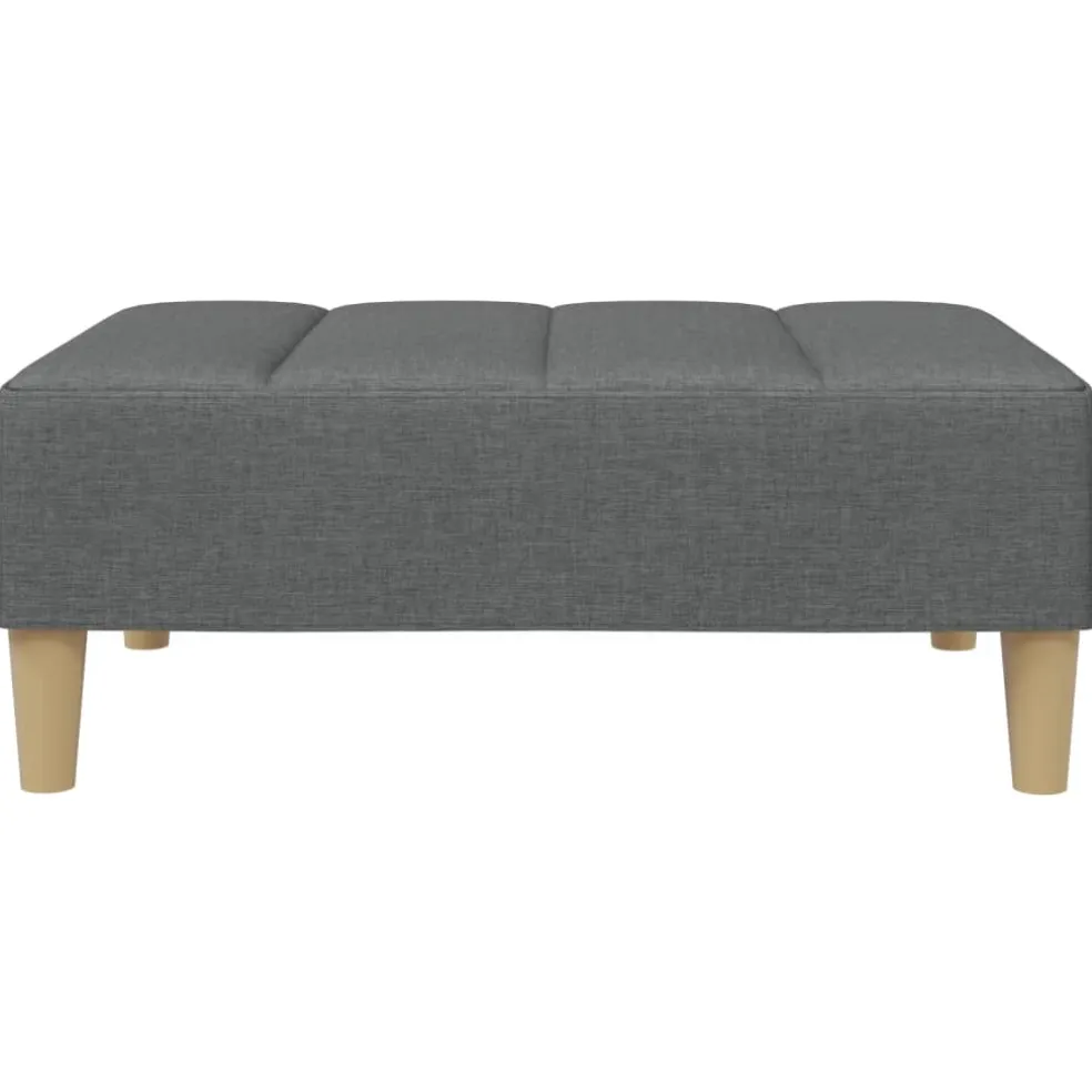 vidaXL Voetenbank 77x55x31 cm stof donkergrijs