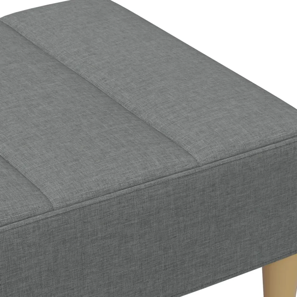 vidaXL Voetenbank 77x55x31 cm stof donkergrijs