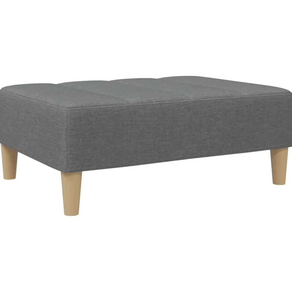 vidaXL Voetenbank 77x55x31 cm stof donkergrijs