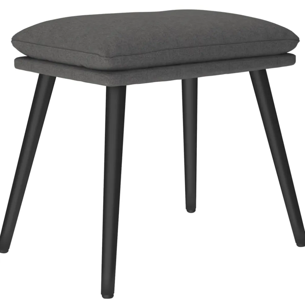 vidaXL Voetenbank 45x29,5x35 cm stof donkergrijs