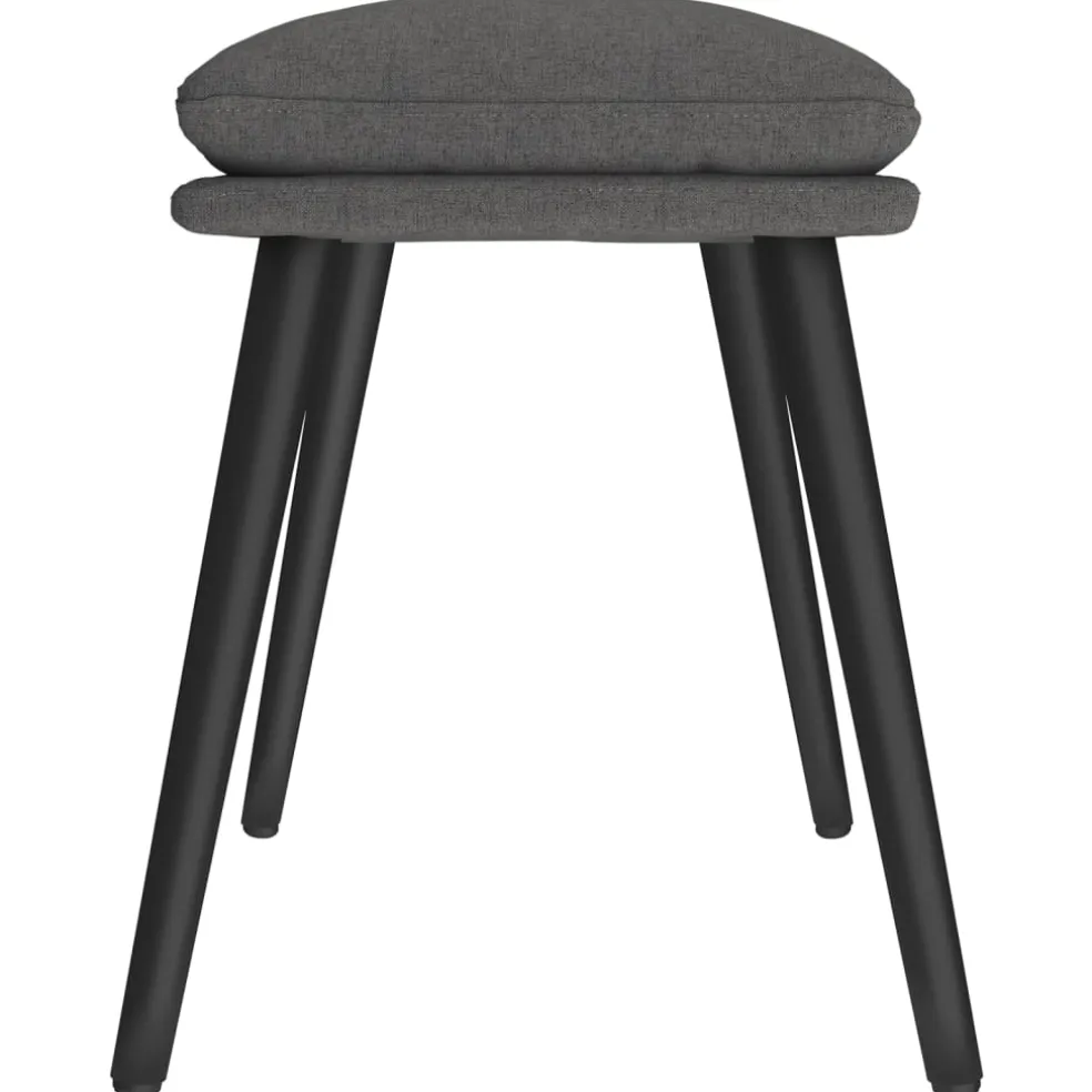 vidaXL Voetenbank 45x29,5x35 cm stof donkergrijs