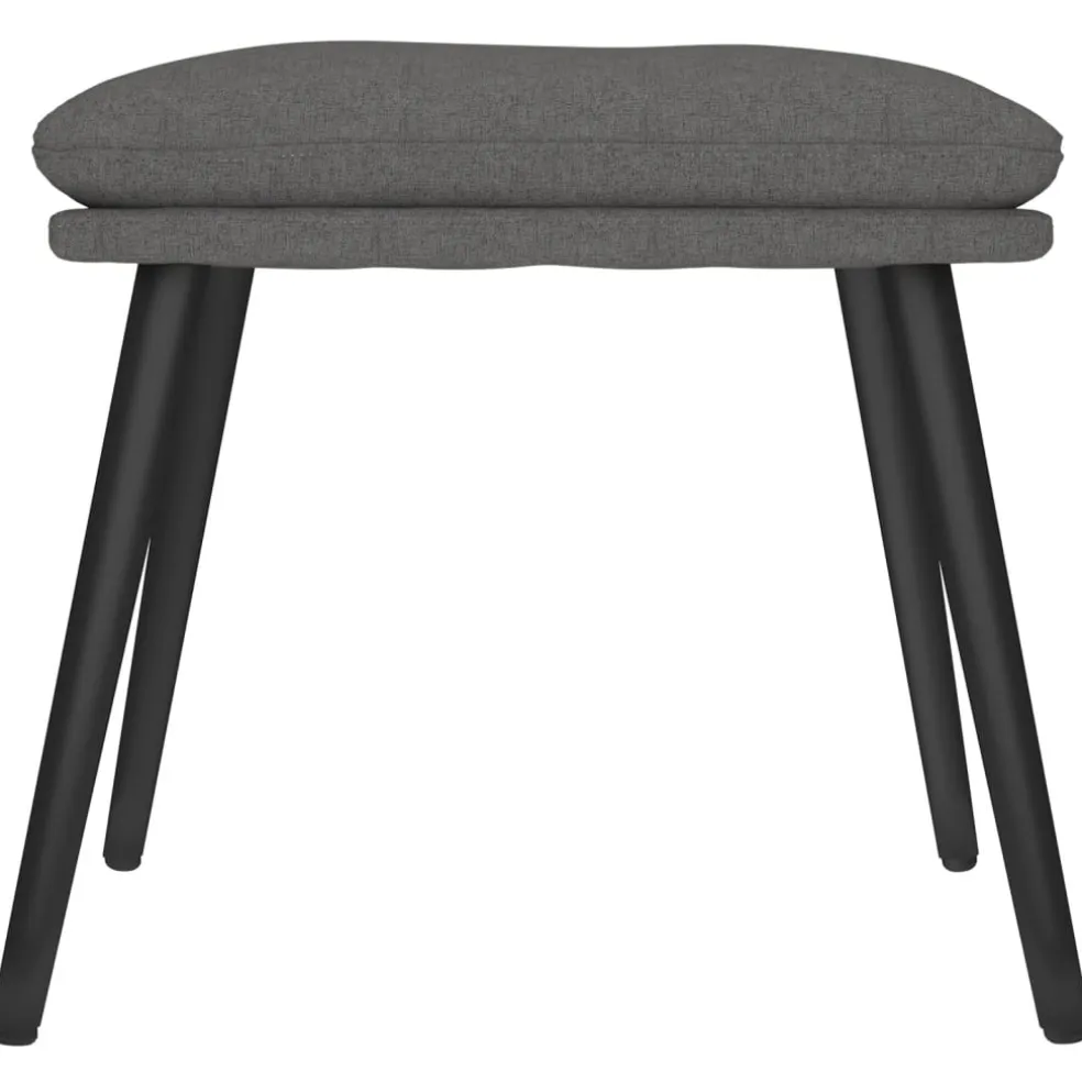 vidaXL Voetenbank 45x29,5x35 cm stof donkergrijs