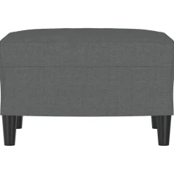 vidaXL Voetenbank 60x50x41 cm stof donkergrijs