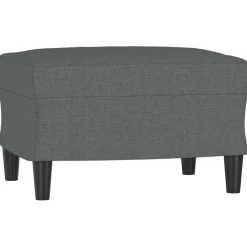 vidaXL Voetenbank 60x50x41 cm stof donkergrijs