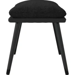 vidaXL Voetenbank 45x29,5x35 cm stof en kunstleer zwart