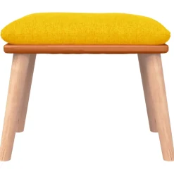 vidaXL Voetenbank 45x29,5x35 cm stof en kunstleer mosterdgeel