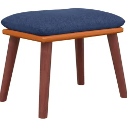 vidaXL Voetenbank 45x29,5x35 cm stof en kunstleer blauw