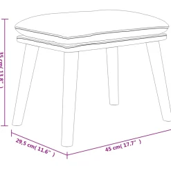 vidaXL Voetenbank 45x29,5x35 cm stof en kunstleer bruin