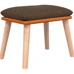 vidaXL Voetenbank 45x29,5x35 cm stof en kunstleer bruin