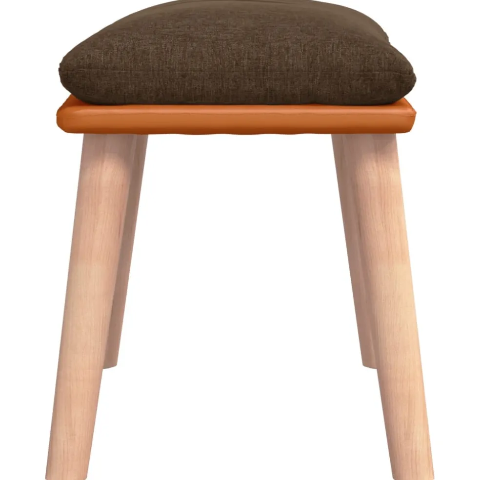 vidaXL Voetenbank 45x29,5x35 cm stof en kunstleer bruin