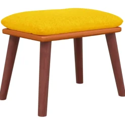 vidaXL Voetenbank 45x29,5x35 cm stof en kunstleer mosterdgeel
