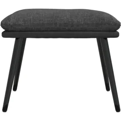 vidaXL Voetenbank 45x29,5x35 cm stof en kunstleer donkergrijs