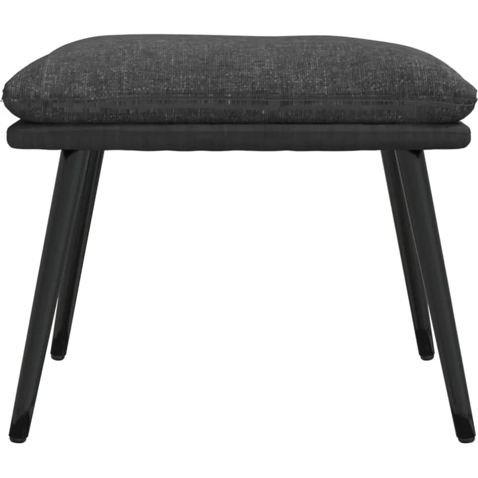 vidaXL Voetenbank 45x29,5x35 cm stof en kunstleer donkergrijs