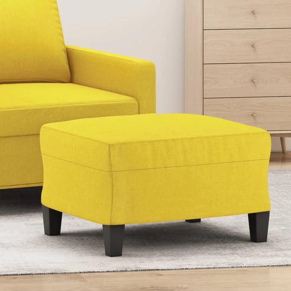 vidaXL Voetenbank 60x50x41 cm stof geel