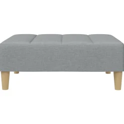 vidaXL Voetenbank 77x55x31 cm stof lichtgrijs