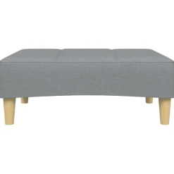 vidaXL Voetenbank 77x55x31 cm stof lichtgrijs