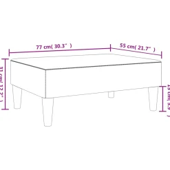 vidaXL Voetenbank 77x55x31 cm stof lichtgrijs