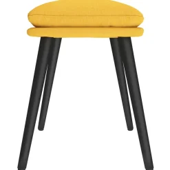 vidaXL Voetenbank 45x29,5x35 cm stof mosterdgeel