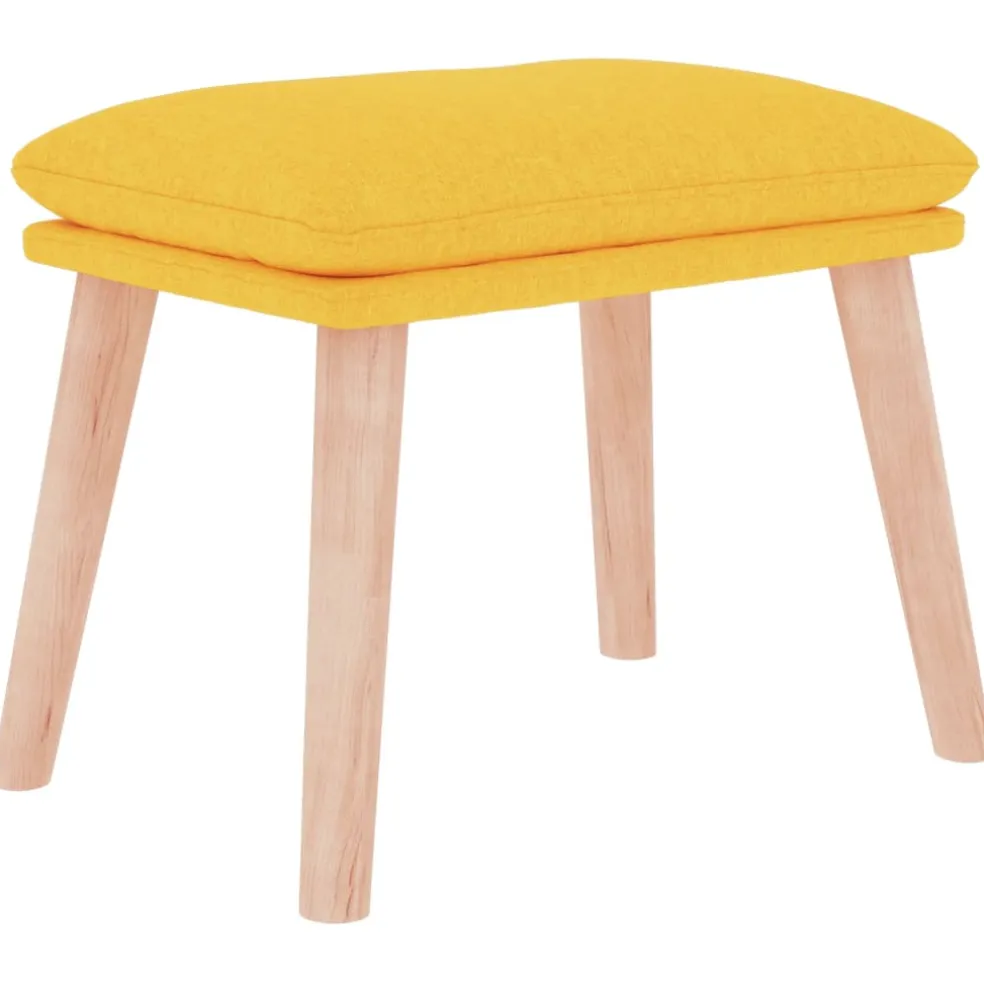 vidaXL Voetenbank 45x29,5x35 cm stof mosterdgeel