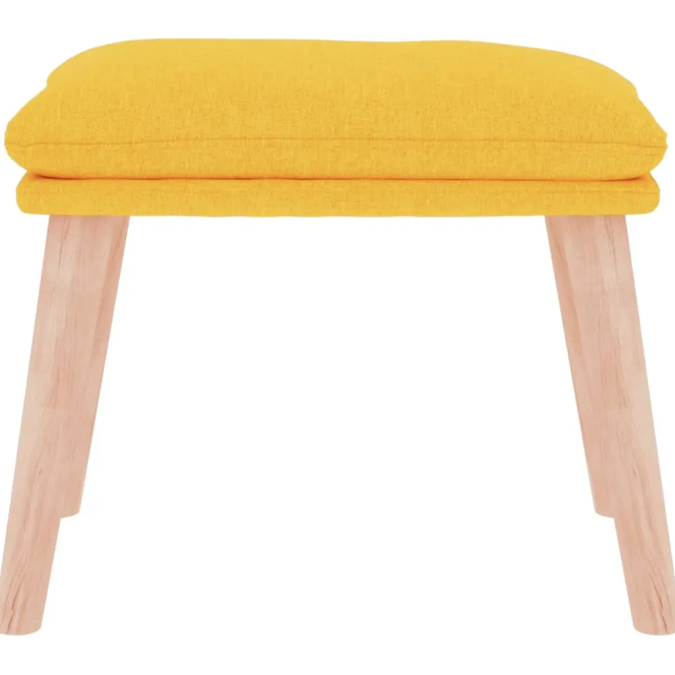 vidaXL Voetenbank 45x29,5x35 cm stof mosterdgeel