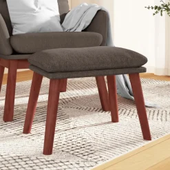 vidaXL Voetenbank 45x29,5x35 cm stof taupe