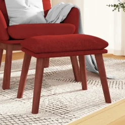 vidaXL Voetenbank 45x29,5x35 cm stof wijnrood