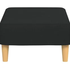 vidaXL Voetenbank 77x55x31 cm stof zwart